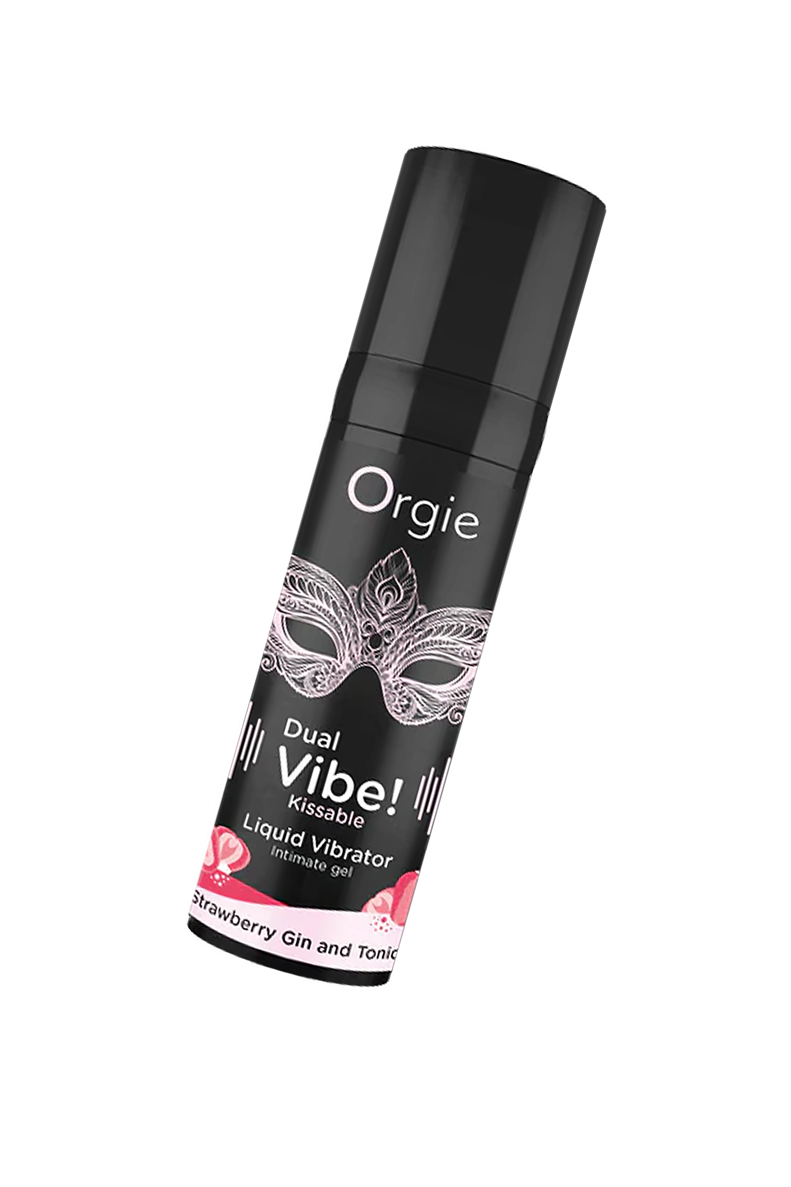 Съедобный гель с эффектом вибрации Orgie DUAL VIBE! Strawberry Gin And Tonic, на водной основе, 15мл