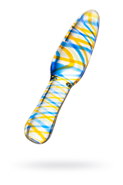 Фаллоимитатор Sexus Glass,стекло,цветной,16см