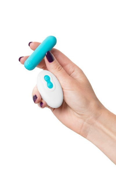 Вибропуля A-toys Tnim, силикон, голубой, 6,5 см