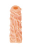 Насадка KOKOS реалистичная с дополнительной стимуляцией, TPE, телесная, 12 см
