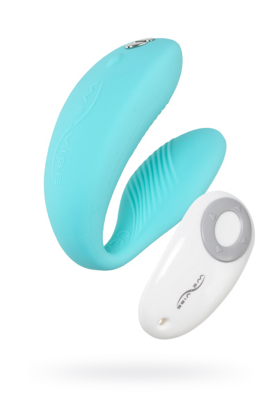 Вибратор для пар WE-VIBE Sync мятный,силикон,11 см.