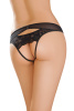 Трусики  эротическиеи со вставкой стрейч-сетки, черные, (46-48)