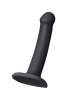 Страпон ремневой нереалистичный на присоске Strap-on-me, S, черный, 17 см, Ø 2,7