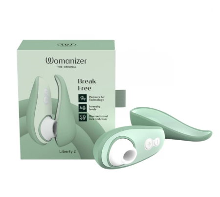 Бесконтактный клиторальный стимулятор Womanizer  Liberty2,серо-зеленый