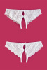 Трусики  эротические кружевные, белые, (46-48)