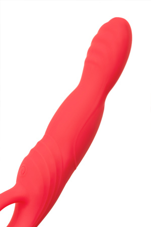 Вибратор для точки G с двигающейся головкой Flovetta CARNATION, силикон, розовый, 19 см