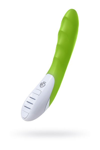 Вибратор Mystim Sassy Simon, зелено-белый, 27 см, Ø 3,5