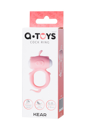 Виброкольцо на пенис TOYFA A-Toys Kear, силикон, розовое, Ø 2 см