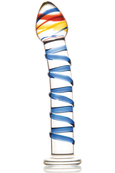 Фаллоимитатор Sexus Glass,стекло, прозрачный, 18 см