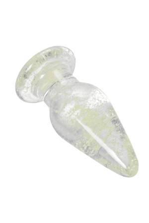 Анальная втулка Sexus Glass светящаяся в темноте, стекло,9,8 см