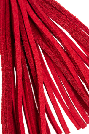 Зажимы на соски «прищепки» с кисточками из замши  Pecado BDSM ,Красные