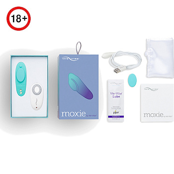 Вибратор для стимуляции клитора в трусики WE-VIBE Moxie мятный,силикон,8,5 см.