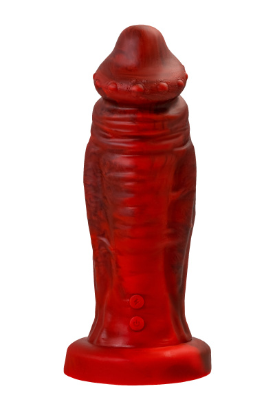 Вибратор Black&Red by Toyfa Monster Saur, силикон, красно-черный, 21,7 см