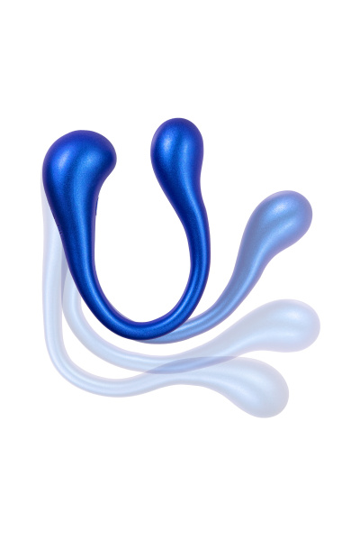 Многофункциональный вибратор L`Eroina APP ETERN с пультом и APP, силикон, синий, 23 см