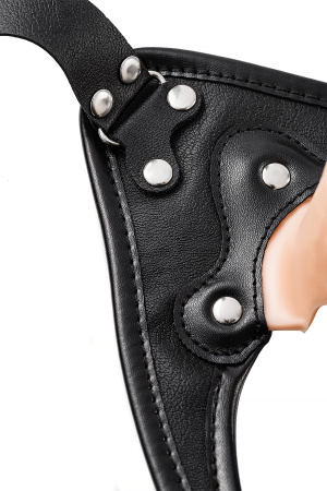 Фаллопротез RealStick Strap-On Oberon, TPE, телесный, 14 см