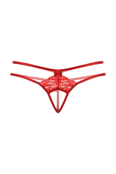 Стринги открытые, красные, S/L