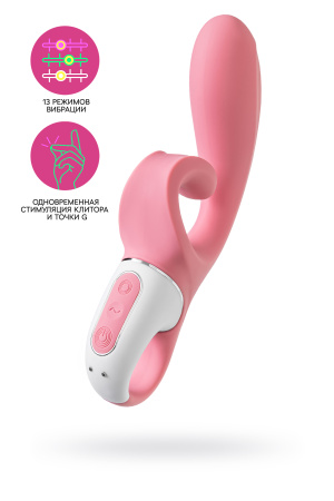 Нереалистичный вибратор Satisfyer Hug me, розовый