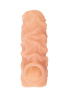 Насадка KOKOS реалистичная с дополнительной стимуляцией, TPE, телесная, 10 см