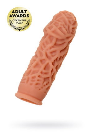 Насадка KOKOS с дополнительной стимуляцией,TRP,телесная, 14,7 см