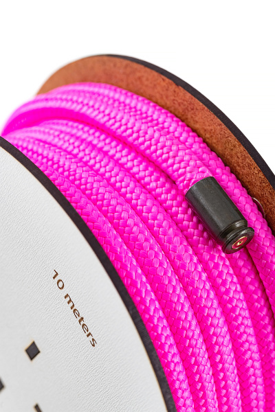 Веревка для шибари Pecado BDSM, на катушке, полиамид, розовая, 10 м