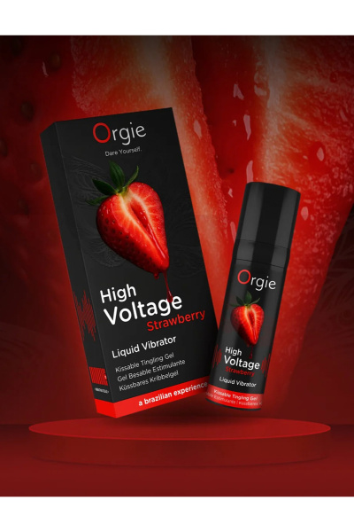 Гель для массажа ORGIE High Voltage Strawberry с усиленным эффектом вибрации, клубника, 15 мл