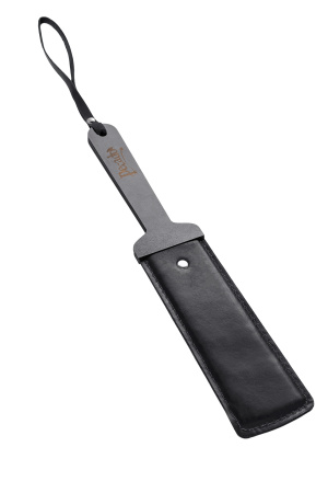 Паддл гибкий Pecado BDSM, натуральная кожа и дерево, черный