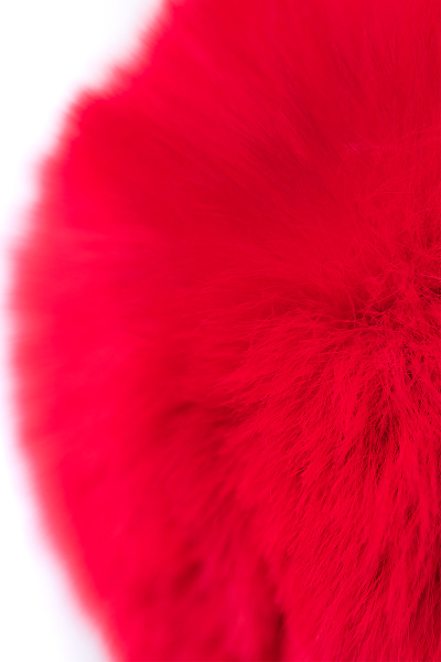 Анальная втулка   TOYFA Metal,  с красным хвостиком, 13см