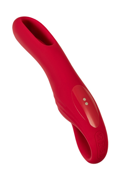 Стимулятор с двигающимся язычком Flovetta CARNATION, силикон, розовый, 18,5 см